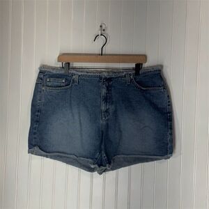 Venezia Jeans High Rise Denim Shorts Size 18 | Vintage Y2K Frayed Hem Jean Short